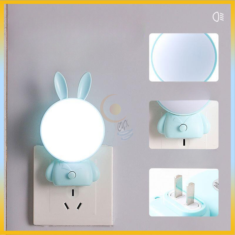 LED โคมไฟหัวนอน ไฟให้นมลูก  กระต่ายน่ารัก โคมไฟข้างเตียง ใช้กลางคืน ปรับได้ ป้องกันดวงตา ช่วยให้นอนหลับสบายขึ้น