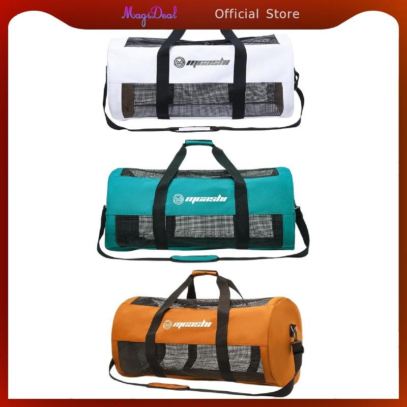 Magideal กระเป๋า Duffle อเนกประสงค์ความจุขนาดใหญ่กระเป๋าอุปกรณ์ดําน้ําสําหรับดําน้ําดูปะการังกลางแจ้งว่ายน้ําล่องแก่งพายเรือ