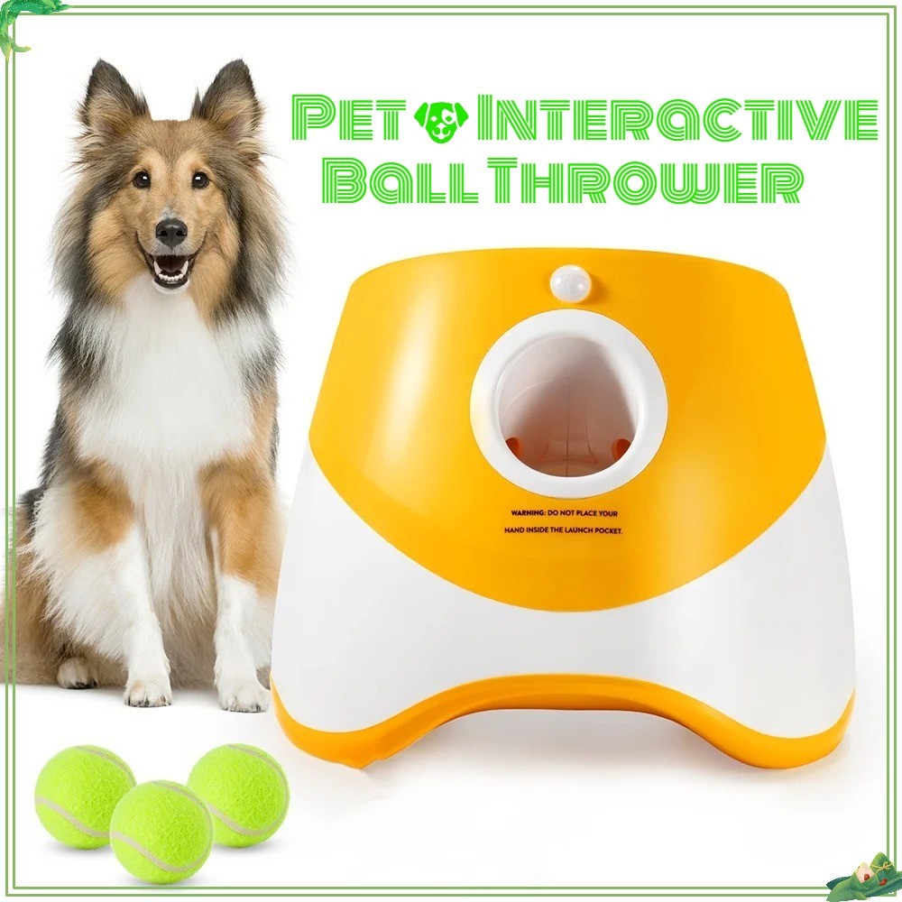 สุนัขเทนนิส Ball Launcher สุนัข Chase ของเล่นอัตโนมัติอัตโนมัติสนุก Interactive เครื่องสนุก Interactive Catapult โยนชาร์จได้
