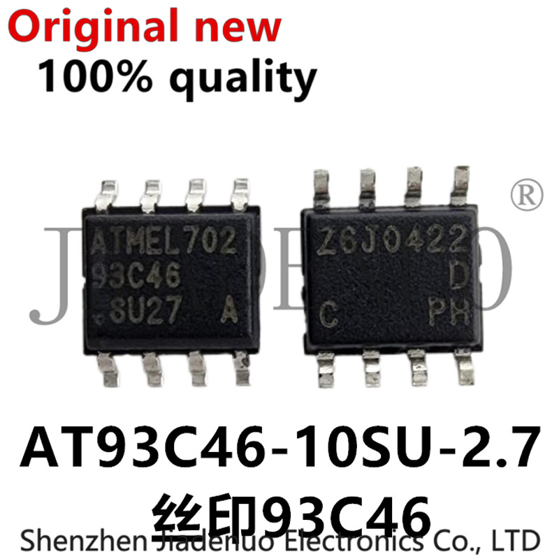 (20-50 ชิ้น) 100% ใหม่ AT93C46 93C46 AT93C46-10SU-2.7 SOP8 ชิปเซ็ต