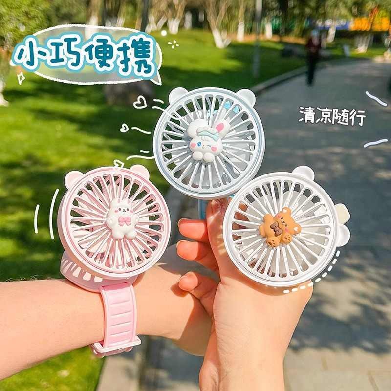 พัดลมพกพาขนาดเล็ก รูปนาฬิกา ชาร์จ USB thumbnail 4