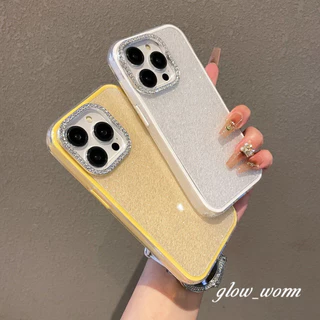 เพชรกรอบglitter Blingเคสโทรศัพท์เข้ากันได้สําหรับ For iPhone 17 16 15 14 13 12 11 Pro Max Plus กรณี