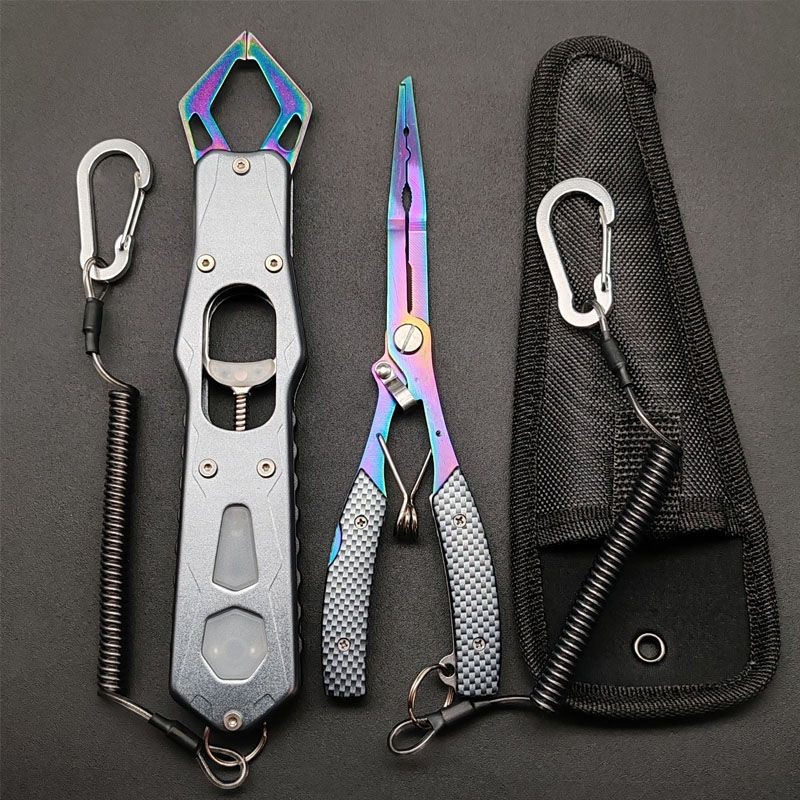 คุณภาพสูงโลหะผสม Lure คีมปลา Controller High-Strength High-Tension Clamp สายตกปลาตัดเปิดแหวนมัลติฟังก์ชั่เครื่องมือตกปลาคีม