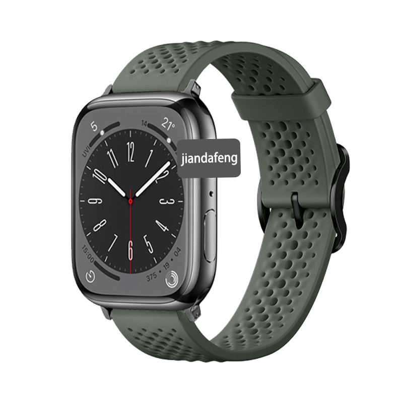 สายรัดซิลิโคนระบายอากาศได้สบายสําหรับ Series 10 9 8 7 SE 6 5 4 3 iWatch 42 มม. 44 มม. 45 มม. 46 มม. 41 มม. 40 มม. 38 มม. Ultra 49 มม