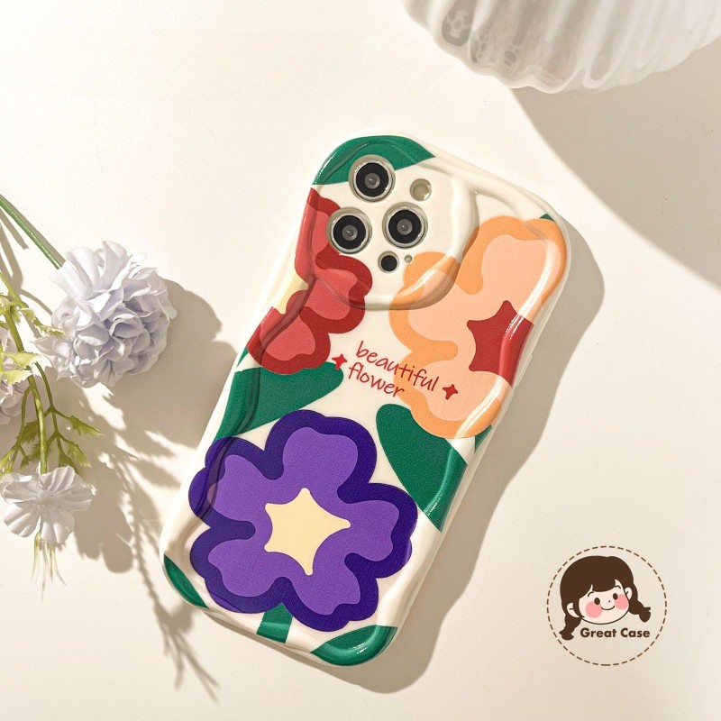 Dopamine ดอกไม้ที่มีสีสันเคสโทรศัพท์สําหรับRedmi 14C 14R 13 13C 13R A3X A3 A2 A1 Plus 12 12R 12C 11A