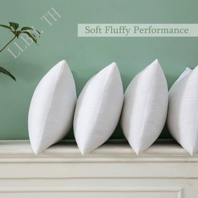 หมอนอิงขนาด 30x50 ซม. 45x45 ซม. 50x50 ซม. หมอนอิงภายในนุ่มฟู หมอนอิงสีขาวสำหรับตกแต่ง
