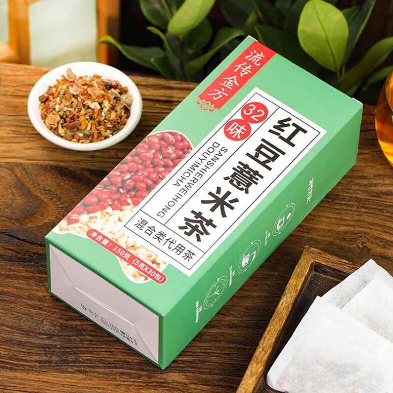 ชาข้าวบาร์เลย์ถั่วแดง ขนาด 150 กรัมต่อกล่อง | 30 แพ็คต่อกล่อง Red Bean Coix Seed Tea
