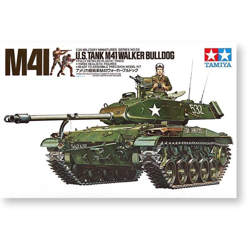√ Tamiya ประกอบรุ่น 1/35 American M41 Walker Bulldog Light Tank 35055