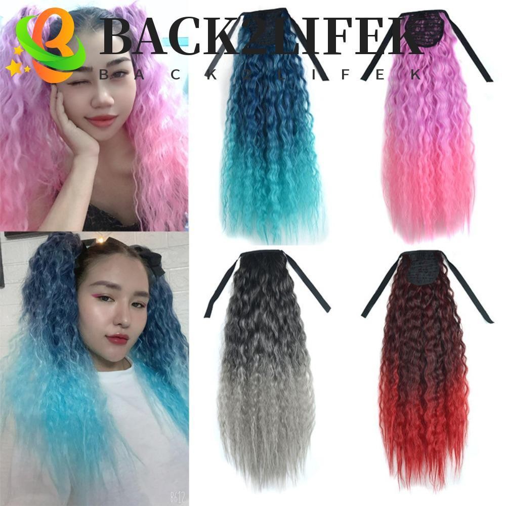 กลับ2ชีวิต ยาวหยักหยิกผมหางม้า, ออมเบร หางม้าขยายเชือกผมหางม้าวิกผม, เส้นใยทนความร้อนปุยคลิปในนางฟ้าหางม้าธรรมชาติ