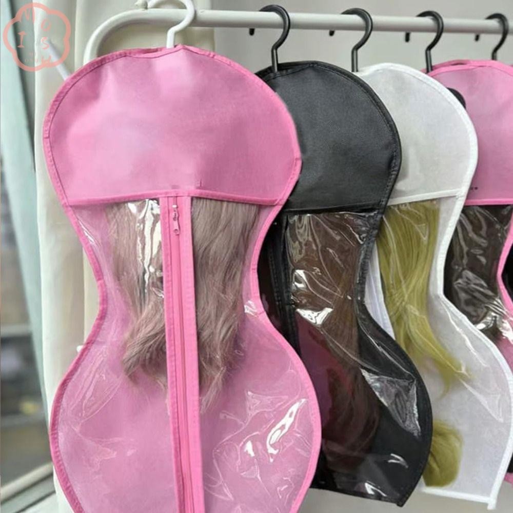 Mioshop วิกผมยาวพร้อมที่แขวน ทรงนาฬิกาทราย ใส ไม่ทอ สําหรับแขวนวิกผม คลิปต่อผม Virgin Weft