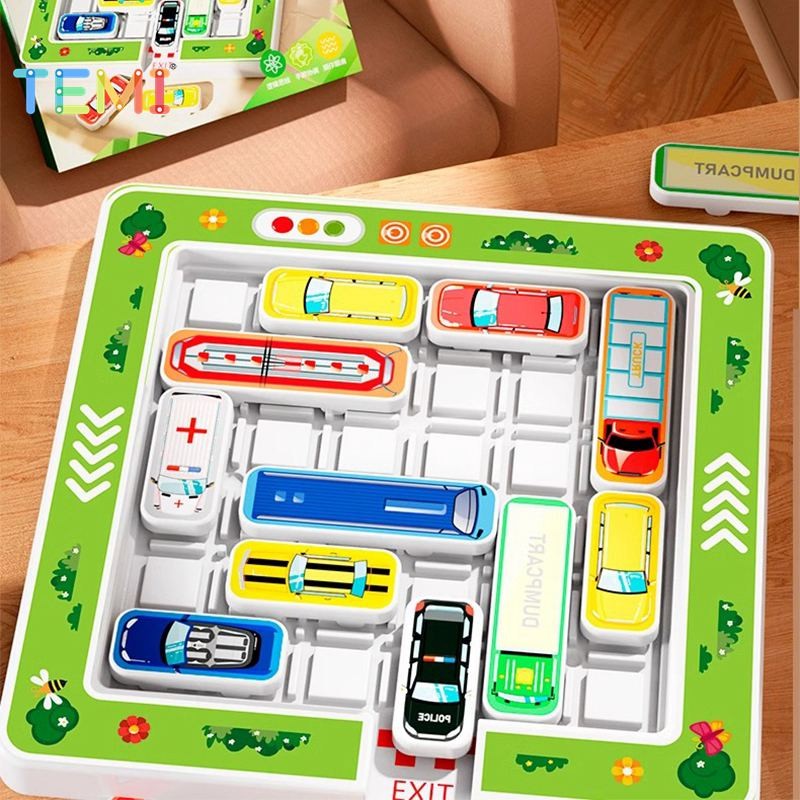 ⭐การจัดส่งในประเทศไทย⭐ Temi แม่เหล็กเขาวงกตที่จอดรถเกมปริศนาแม่เหล็กเขาวงกตรถ Huarongdao เด็กตรรกะคิดการฝึกอบรมของเล่นของขวัญ - รูปที่ 4