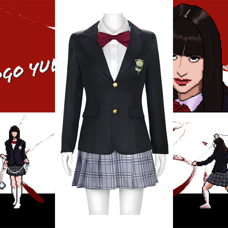 Kill Bill Vol.1 Gogo Yubari ชุดคอสเพลย์ เสื้อผ้าฮาโลวีนแต่งหน้างานเต้นรําเครื่องแต่งกายเสื้อผ้าการ์ต