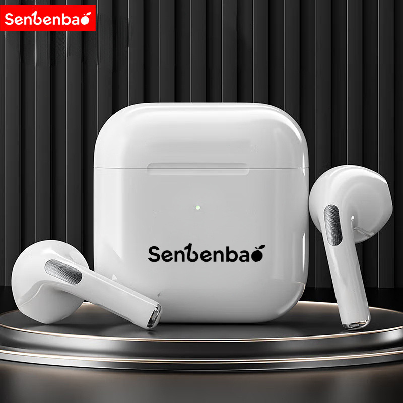 Senbenbao ใหม่ Mini Pro4 ชุดหูฟังบลูทูธไร้สายหูฟังสเตอริโอ Hi-Fi หูฟัง TWS รองรับ IOS และ Android