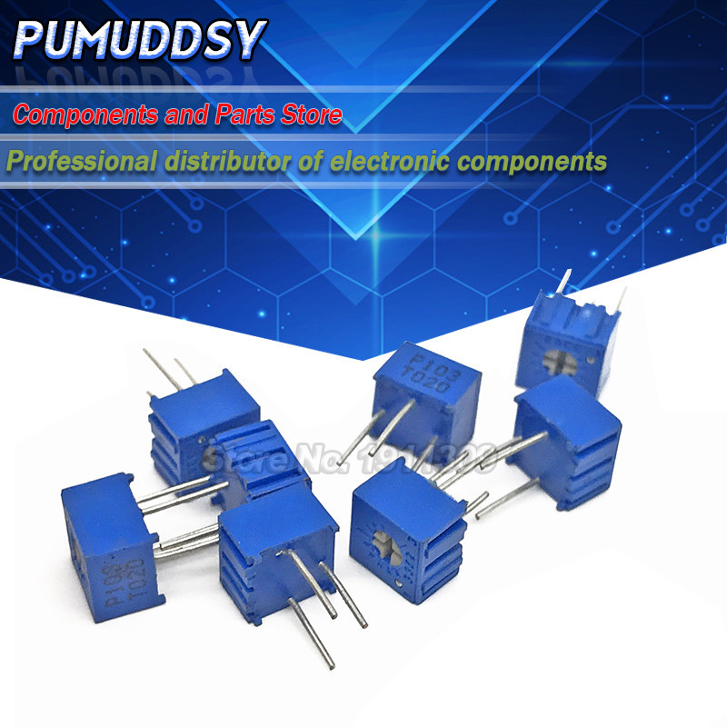 10pcs 3362P-1-104LF 3362P 100K โอห์ม 3362P-1-104 3362P-104 3362 P104 104 Fine-Tunning Potentiometer 