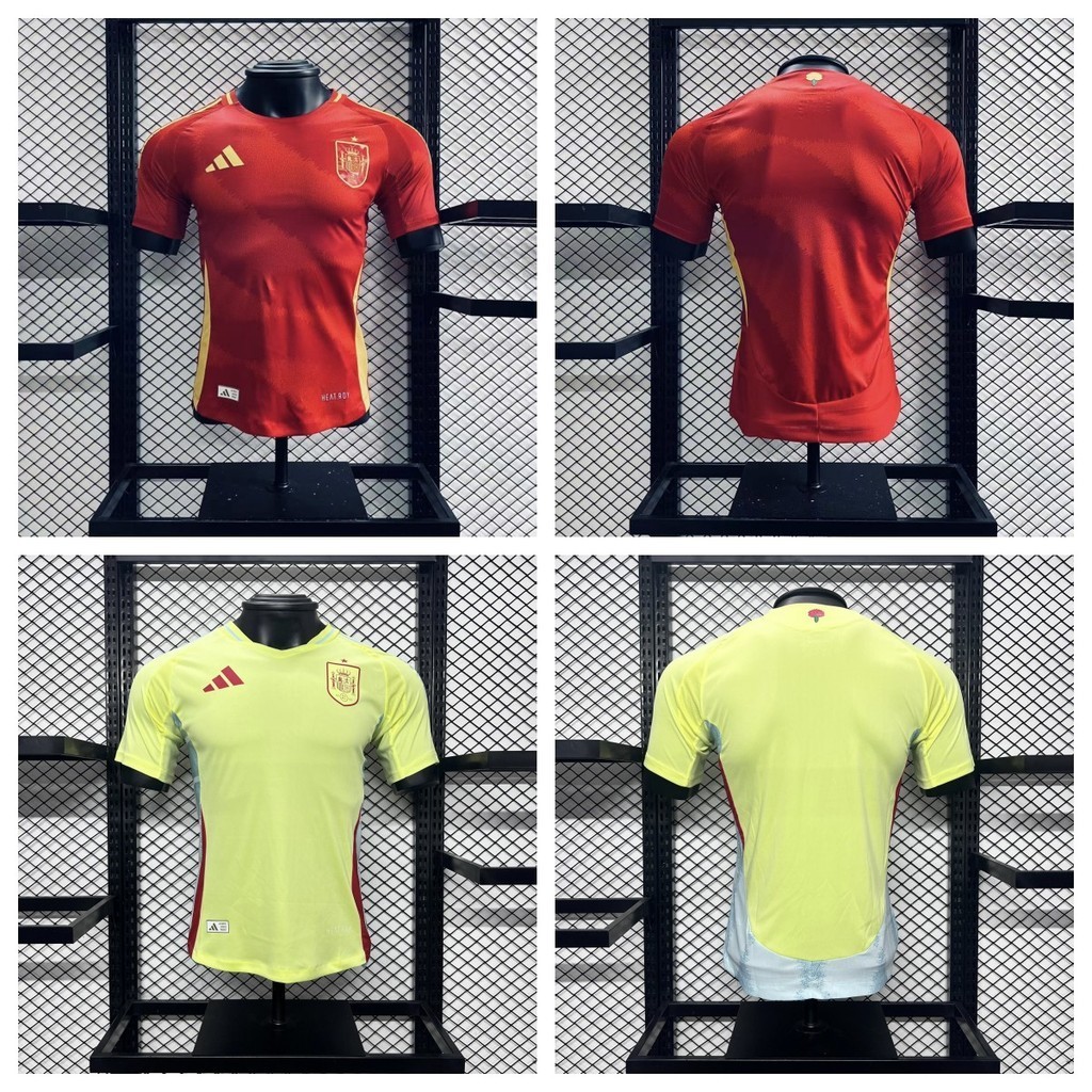 [Player Version] 2425 ใหม่ เสื้อยืดกีฬา แขนสั้น ลายทีมชาติฟุตบอล Spain Home and Away คุณภาพสูง