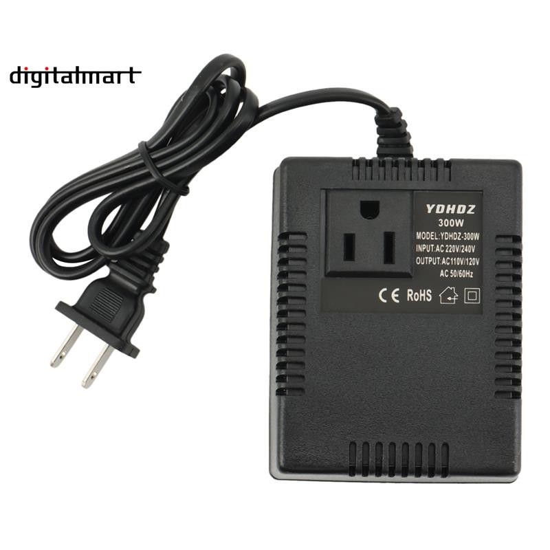 [digitalmart] อะแดปเตอร์แปลงแรงดันไฟฟ้า 300W 220V เป็น 110V ปลั๊ก US