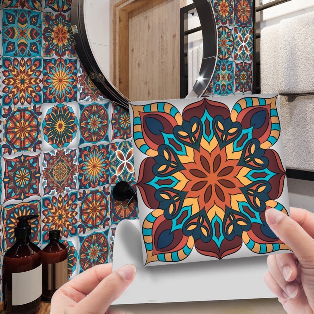 【💯FAIRLAND 💯 CL】Crystal Stickers Bathroom Crystal Kitchen Self-adhesive Stickers Tile Sticker ⭐  Aug