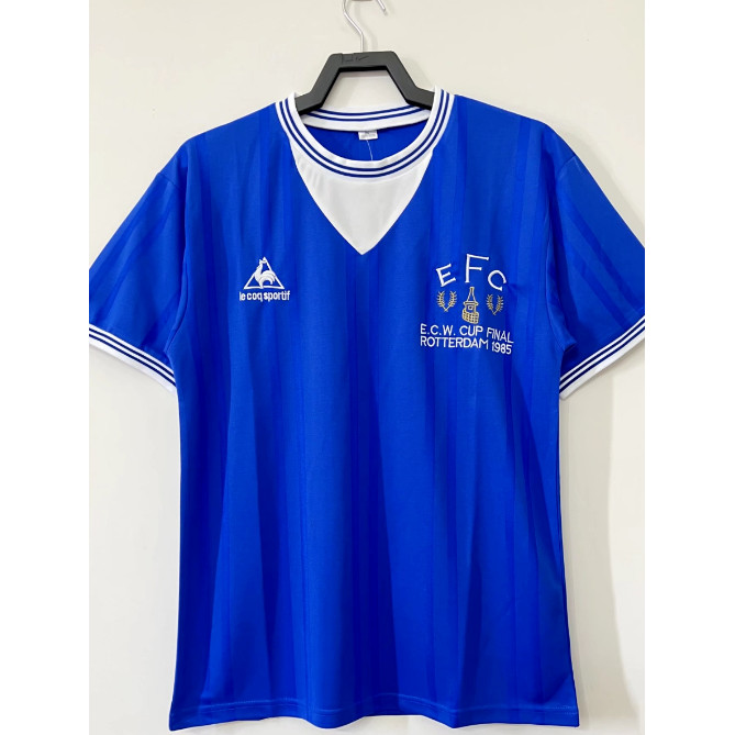 เสื้อกีฬาแขนสั้น ลายทีมชาติฟุตบอล Everton 1985 Everton AAA+ แห้งเร็ว ปรับแต่งได้ เหมาะกับใส่ฝึกซ้อม ทุกชื่อ และหมายเลข สไตล์เรโทร