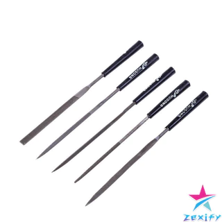 ZXF 5 ชิ้น/ชุด ตะไบเหล็ก แบบแบน เหลี่ยม และกลม mini ตะไบ 3*140mm Hardware tools