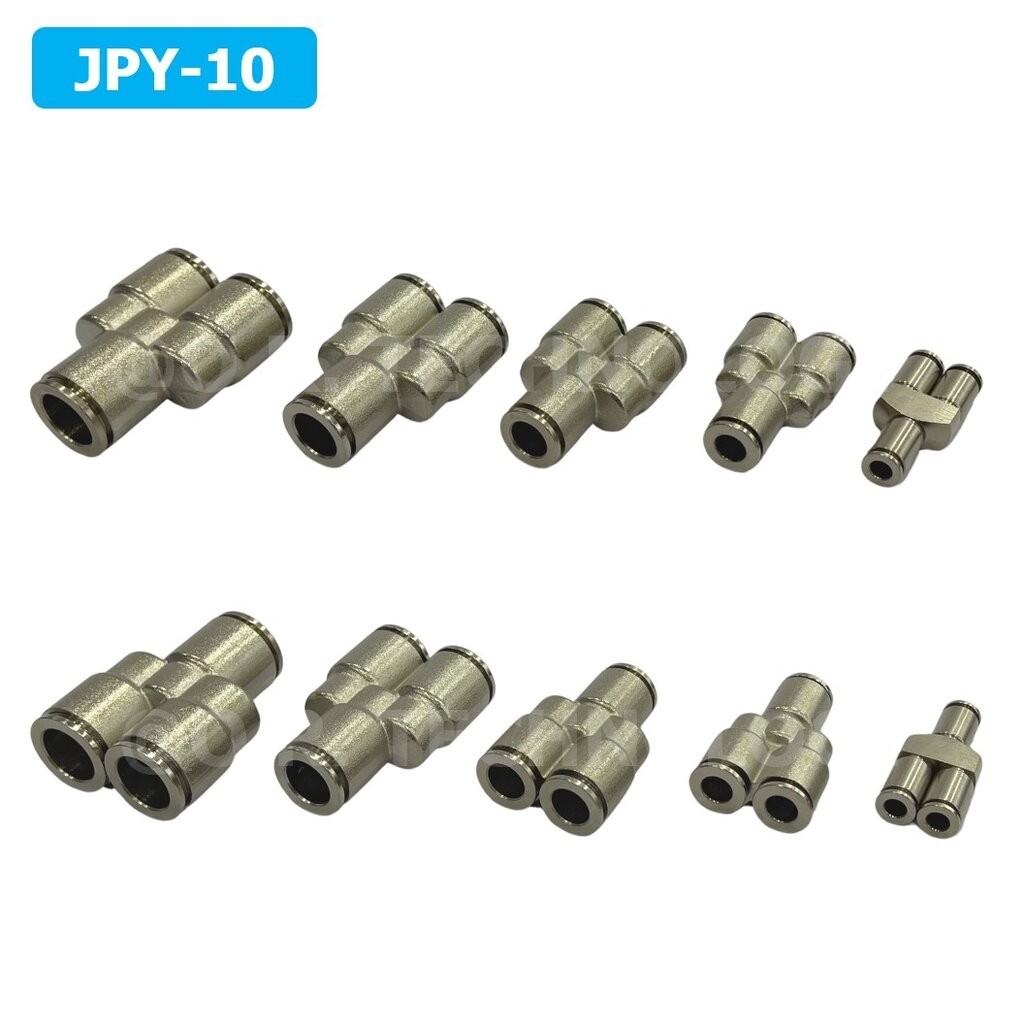 JPY ข้อต่อลมสแตนเลส 3ทาง ตัวY STAINLESS 3 Way Y Equal Union Fitting Air Connector JPY-4/6/8/10/12/14/16 ข้อต่อลม 3ทาง