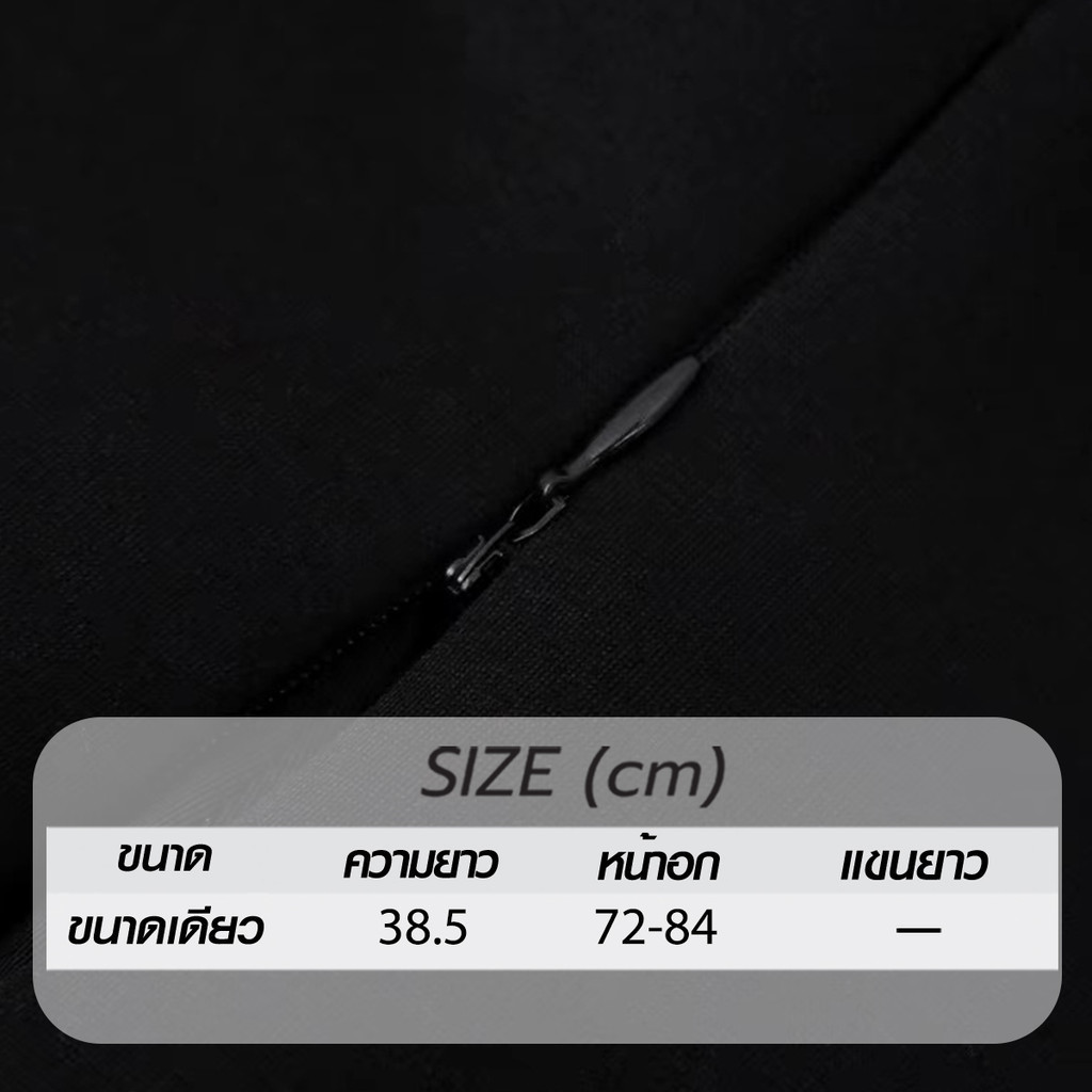 เสื้อแฟชั่นสไตล์ยุโรป สีดำ สีขาว พร้อมซิปหน้า - รูปที่ 5