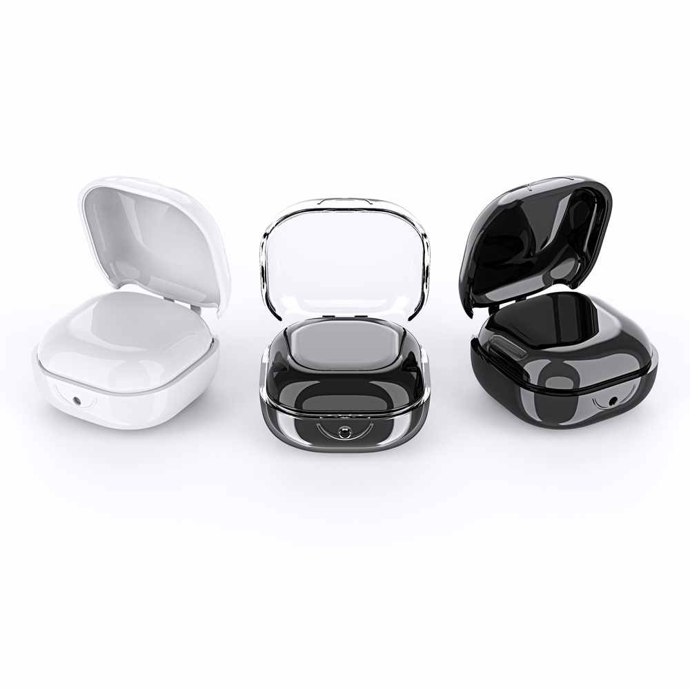 เคสสไตล์มินิมอลใสสําหรับ Samsung Galaxy Buds Core/2/FE/2 Pro /Buds Pro/Buds Live Conjoined body Cover พร้อมตะขอซิลิโคนป้องกันหูฟัง Samsung หลากสี