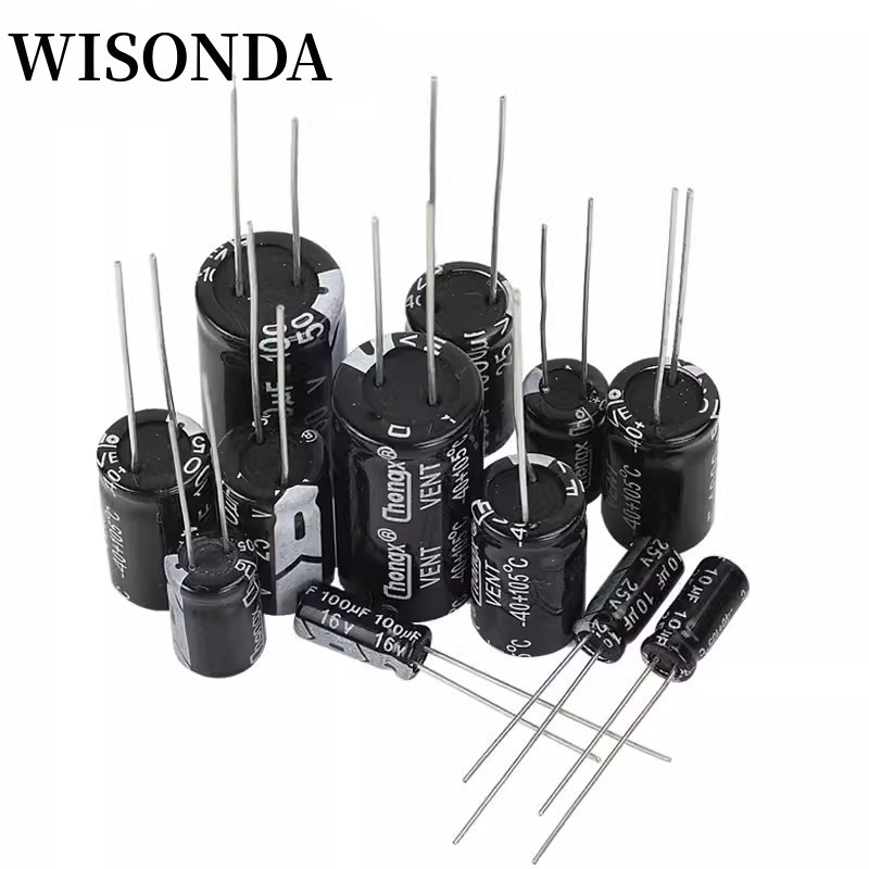 อลูมิเนียม Electrolytic Capacitor 10V 16V 25V 35V 50V 400V 450V 470UF 100UF 220UF 330UF 470UF 680UF 