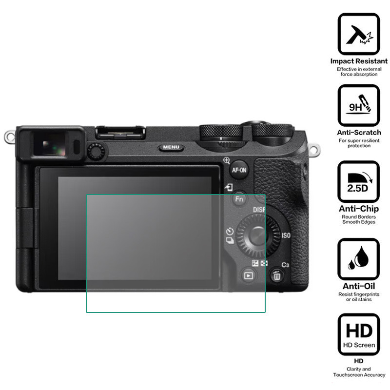 ฟิล์มกระจกนิรภัยกันรอยหน้าจอ LCD 9H 2.5D สําหรับกล้อง Sony Alpha A6700