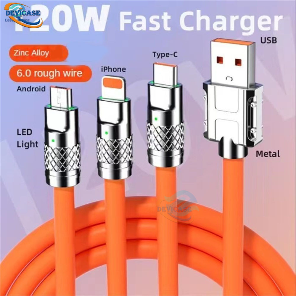 6A Fast Charging iPhone Data CABLE Mirco USB Charger Type C Carger Type C Usb 6A CABLE Data Lighting
