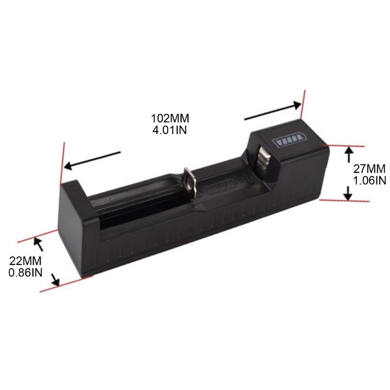 Charmantcc อะแดปเตอร์ชาร์จแบตเตอรี่ลิเธียม 1 ช่องเครื่องชาร์จลิเธียมไอออน USB สากล