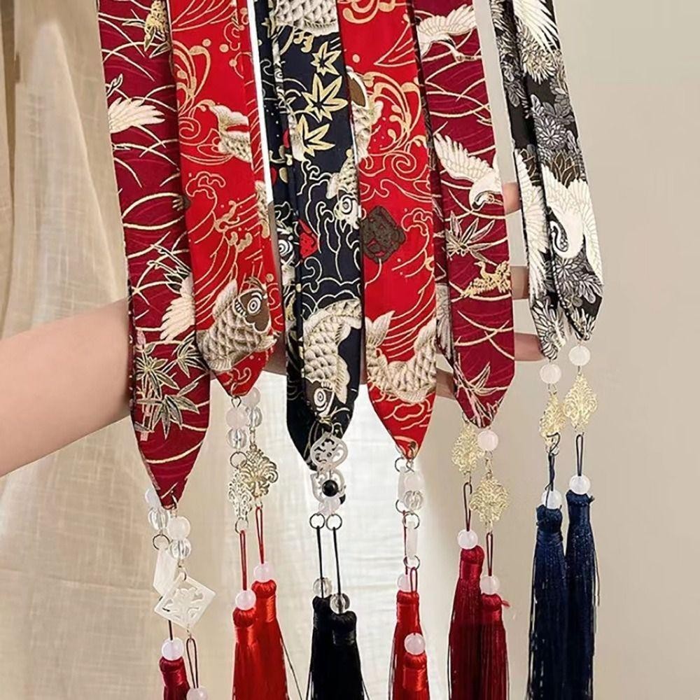 Clever สายรัดผมยาว, เครื่องประดับผม เครื่องประดับผมสไตล์จีน, ผ้าโพกศีรษะย้อนยุคโบว์พู่หัววงดนตรีจีน Hanfu - รูปที่ 6