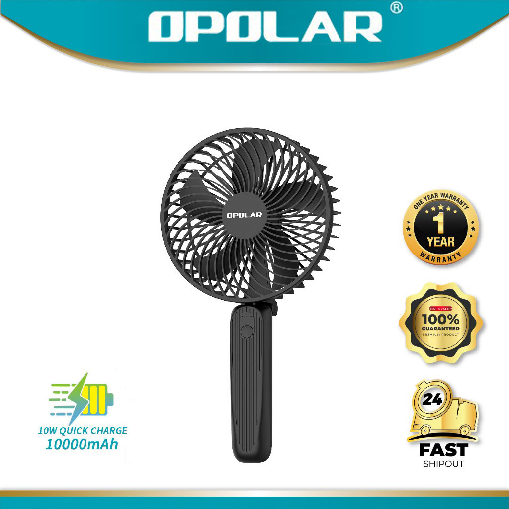Opolar 10000mAh พัดลมมือถือขนาดเล ็ ก USB พัดลมขนาดเล ็ กพับได ้