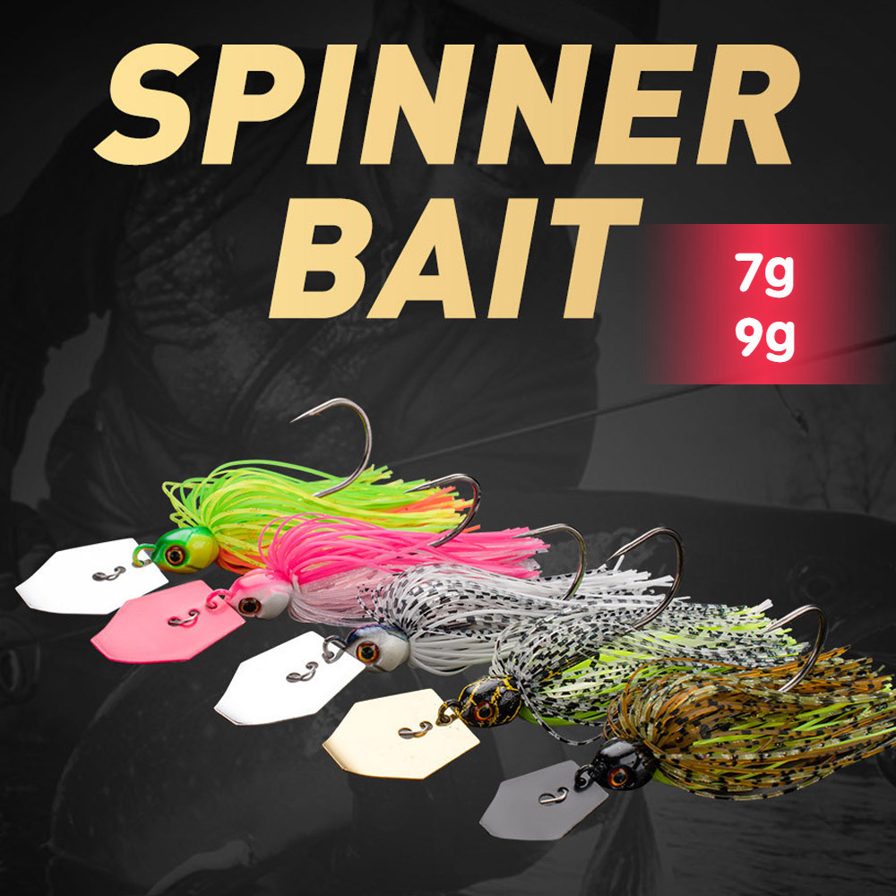 Spinner เหยื่อ Weedless Fishing Lure 7g 9g Buzzbait Chatter เหยื่อ Wobbler เหยื่อประดิษฐ์ยางกระโปรงหาง Crank Hook Fishing Tackle