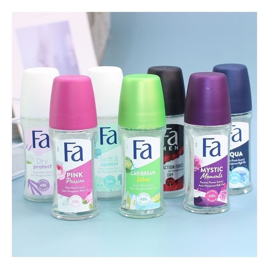 นําเข้า FA Roll-On Body Lotion Roll-On Antiperspirant Deodorant Underarm Deodorant Light Fragrance ผ