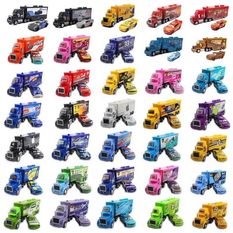 Disney pixar Cars Lightning Mcqueen Mack ลุงรถบรรทุกชุดโลหะ Diecast ของเล ่ น