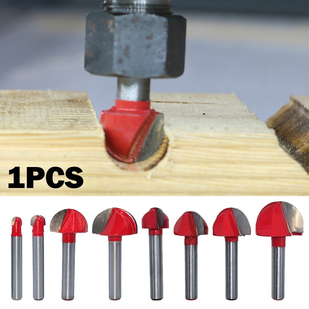 1/4in Shank Ball Nose Router Bit Round Milling Cutter for Wood CNC Radius Tools