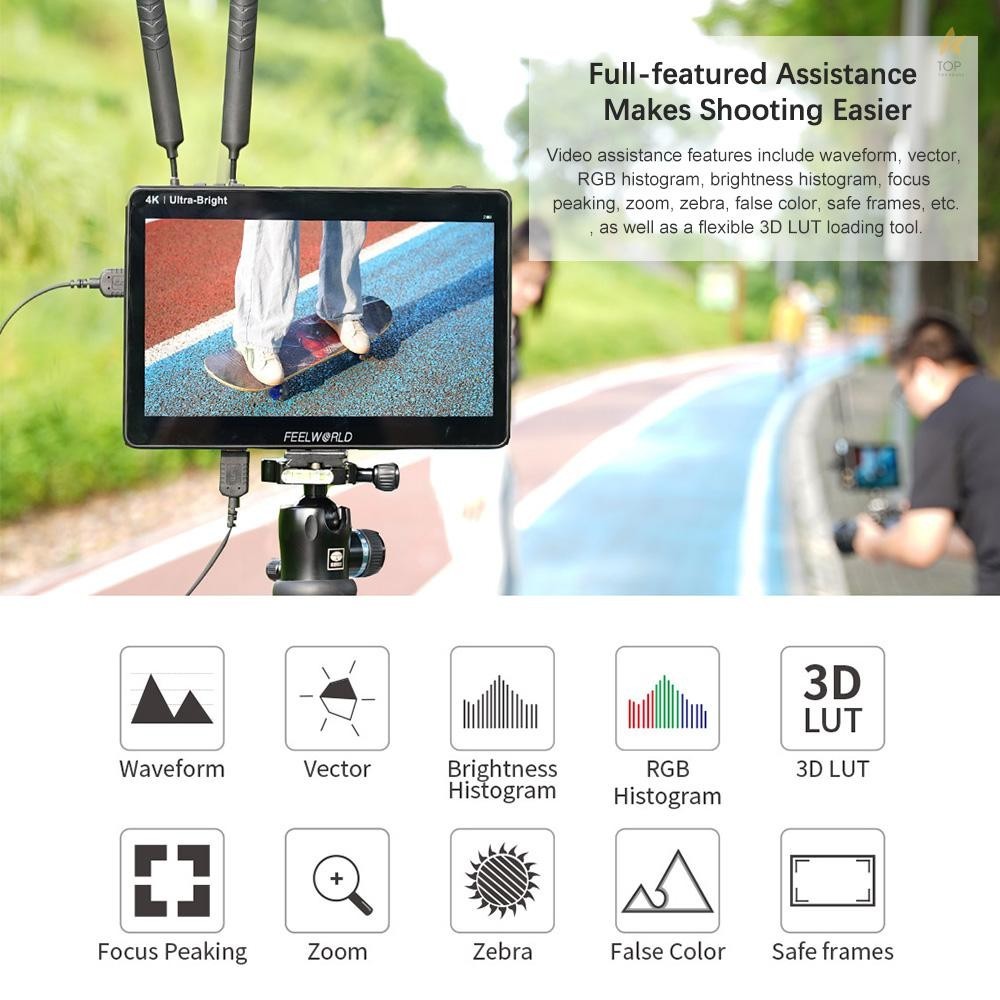 Feelworld LUT11H 10.1 นิ ้ วกล ้ อง DSLR Field Monitor Daylight ...