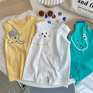 ชุดรอมเปอร์ ทารกเสื้อผ้าฤดูร้อนการ์ตูนแฟชั่นผ้าฝ้ายแขนเหมาะส…
