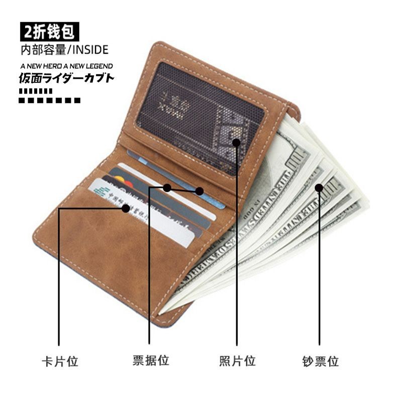 Kamen Rider Merchandise Anime Canvas Wallet build Emperor Rider DECEDE กระเป ๋ าสตางค ์ สั ้ นสองมิติวัยรุ ่ น