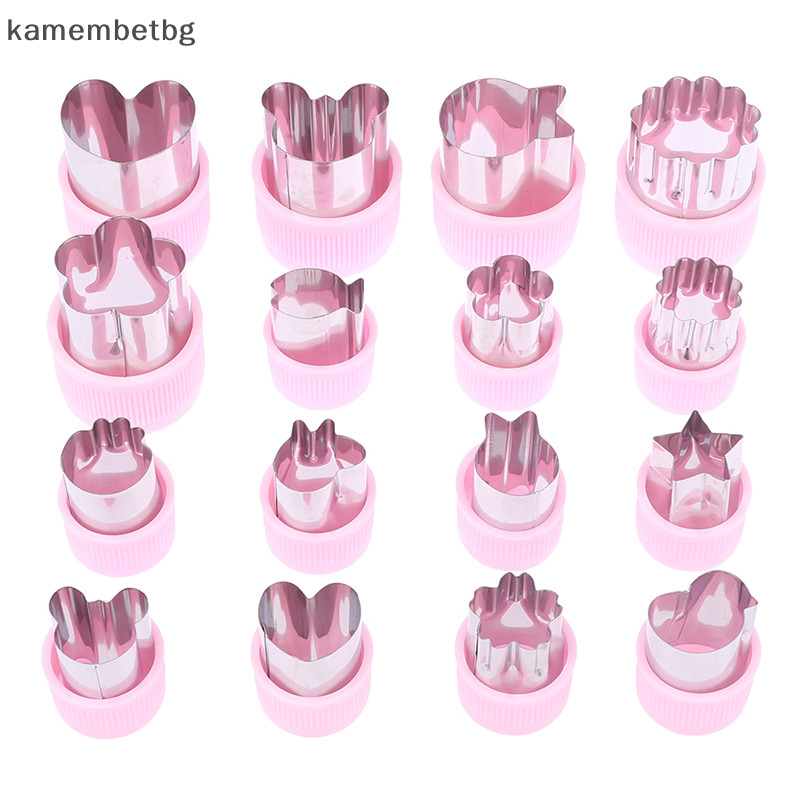 Kamembetbg เครื ่ องตัดผักด ้ ามพลาสติกสีชมพูสแตนเลสผลไม ้ Cutg Die เครื ่ องมือครัว TH