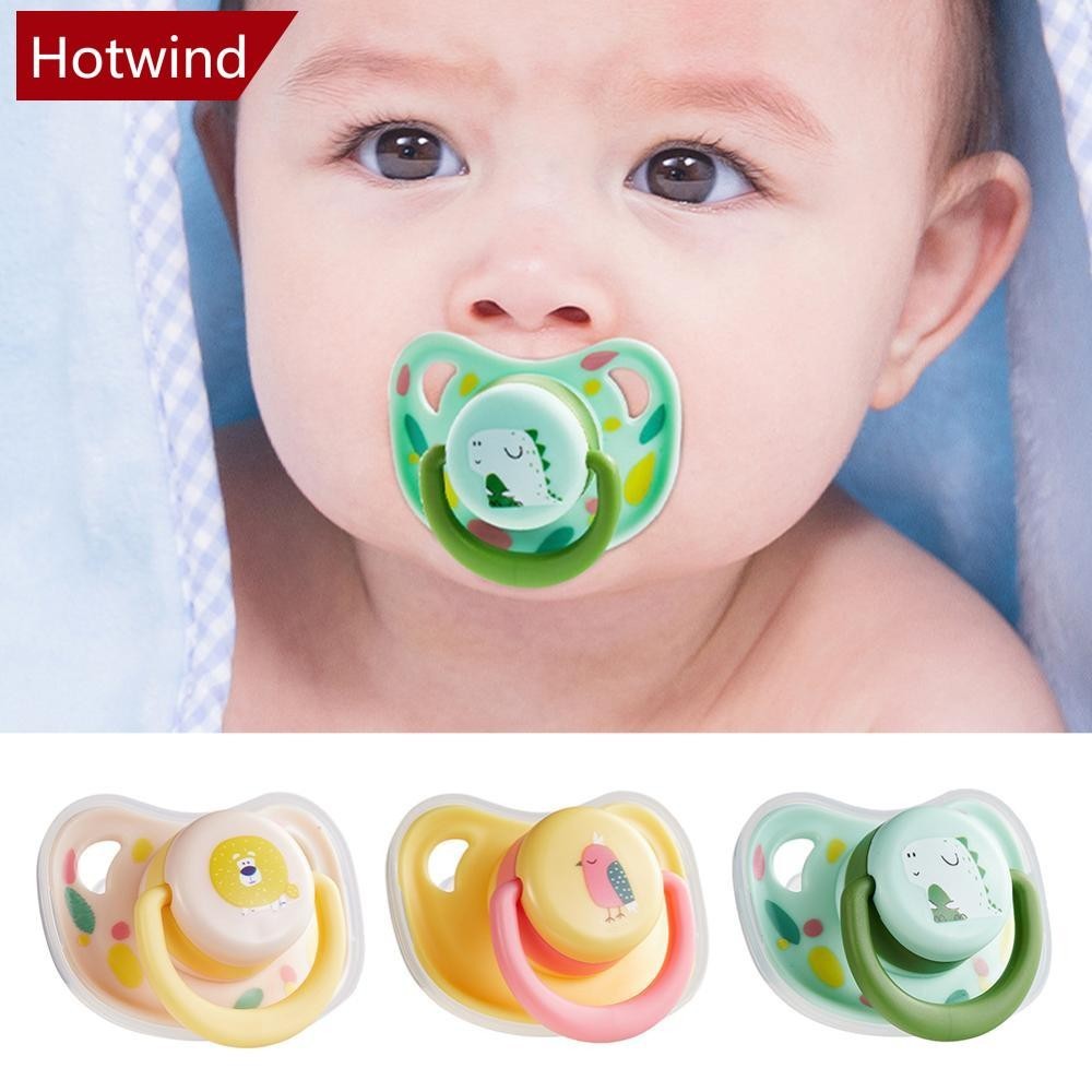 Hotwind 1 ชิ ้ นซิลิโคนจุกนมหลอกเด ็ กกัดและผลิตภัณฑ ์ เคี ้ ยวสบายทารกแรกเกิดแบน Pacifier I2T1