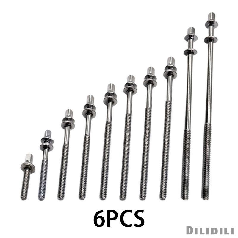 [ Drum Tension Rods Drum 6 Pack M5 Percussion Replacement Accessory Drum