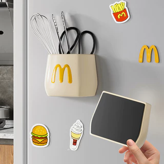 🍟ที่หนีบถุงขนม พร้อมกล่องเก็บเป็นแม่เหล็กติดตู้เย็น ตัวหนีบถุงรูปทรงเฟรนซ์ฟรายซ์ น่ารัก เหมาะกับแต่งครัว