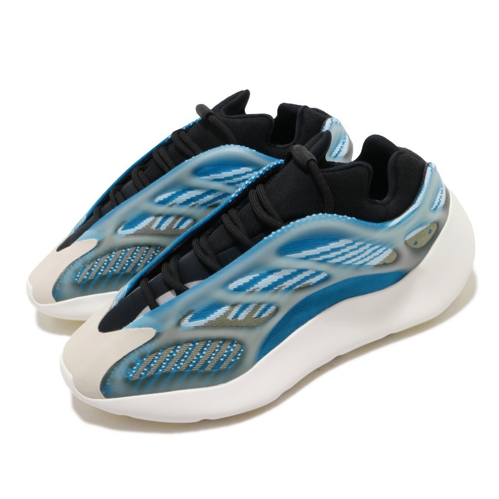 ส ่ วนลดสต ็ อกพร ้ อมส ่ วนลด Spike! Adidas Yeezy Boost 700 V3 Arzareth Aurora Blue Classic Sports Basketball Shoes G54850