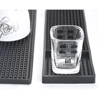 แผ่นยางกันลื่น Bar Mat อุปกรณ์กาแฟ แผ่นรองบาร์ ที่รองแก้วกันลื่นและกันน้ำ รุ่นหนาพิเศษ อุปกรณ์เชคเกอร์