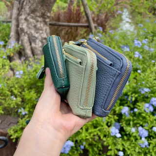 ส่งทุกวัน กระเป๋าสตางค์หนังวัวแท้ กระเป๋าถือ คล้องมือ ใบกลาง Wallet Bag S9-90