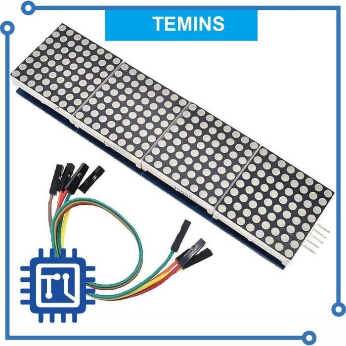 MAX7219 โมดูลแสดงผล 4in1 Dot Matrix MAX 7219 32x8 จอแสดงผล LED