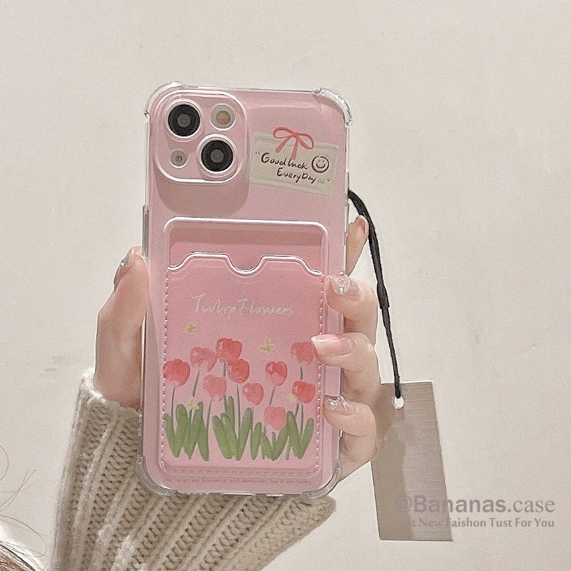 Iphone 15 14 13 12 11 Pro Max X XR XS Max X XR XS Max 7 8 Plusเคสโทรศัพท์Insทิวลิปสีชมพูปกอ่อน