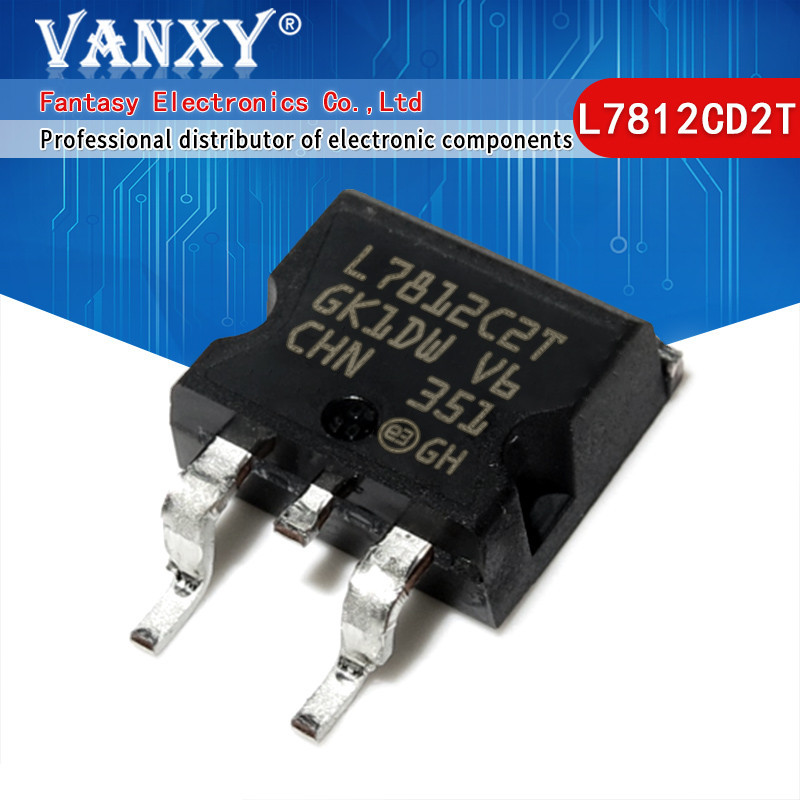 10pcs L7812CD2T TO-263 L7812 7812 TO263 L7812C2T 12V SMD สามตัวปรับสัญญาณใหม่ส่วนประกอบอิเล็กทรอนิกส