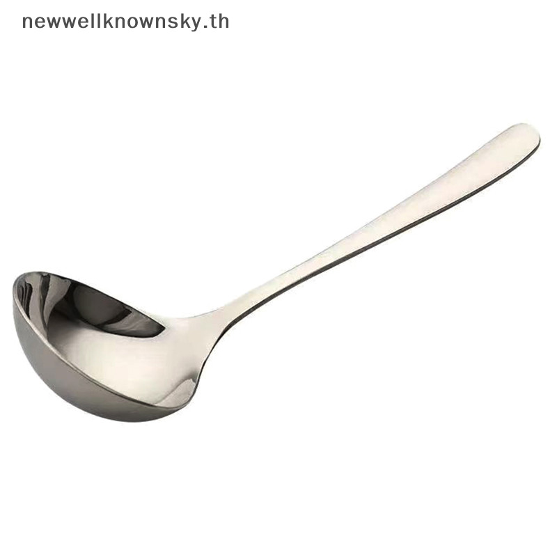 ใหม่ช้อนสแตนเลส Thicken ยาวช้อนซุปสําหรับหม้อร้อน Scoops Home Kitchen Tableware อุปกรณ์ทําอาหาร SKY